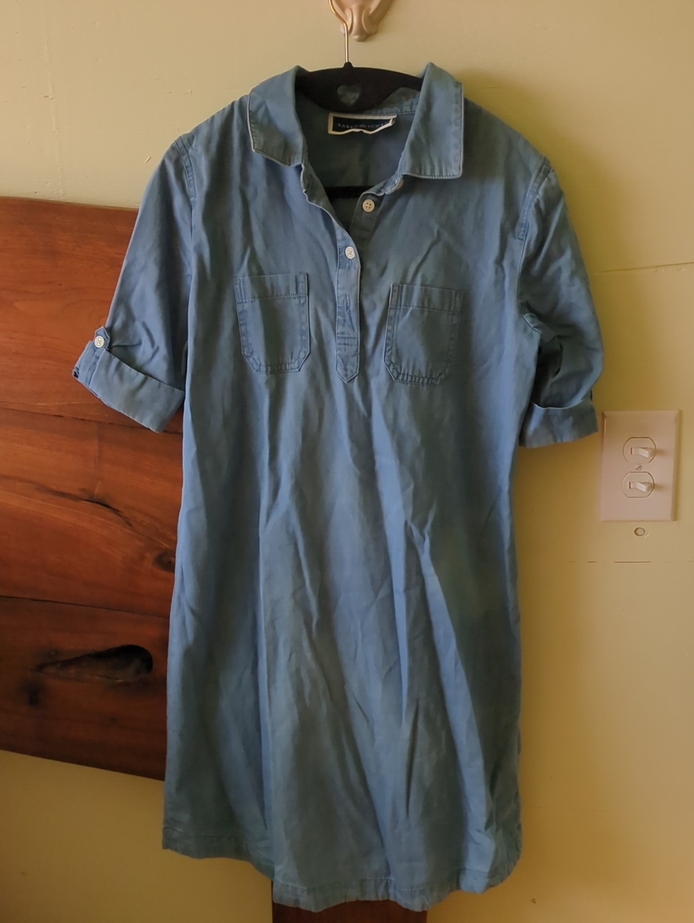 Karen Scott Light Blue Denim Shirt Dress
